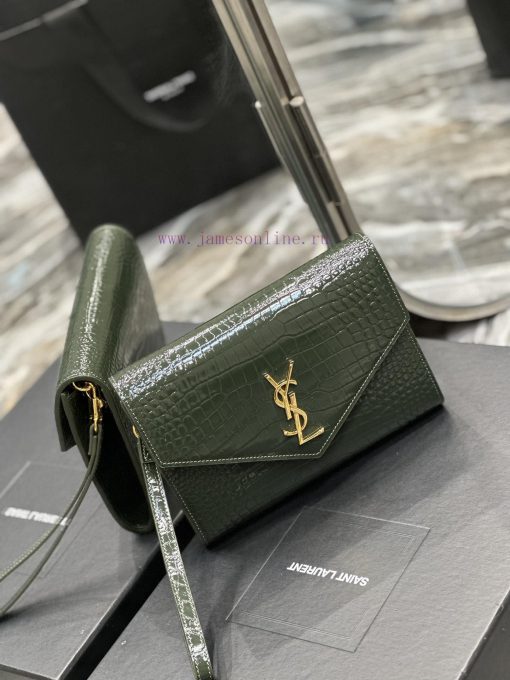 Yves Saint Laurent Bags NEW new colorMONOGRAM Crocodile Pattern HandbagEquipped with a detachable wrist strap, high- fnai93i9 - Image 4