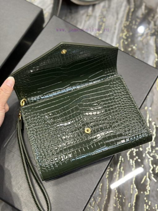 Yves Saint Laurent Bags NEW new colorMONOGRAM Crocodile Pattern HandbagEquipped with a detachable wrist strap, high- fnai93i9 - Image 8