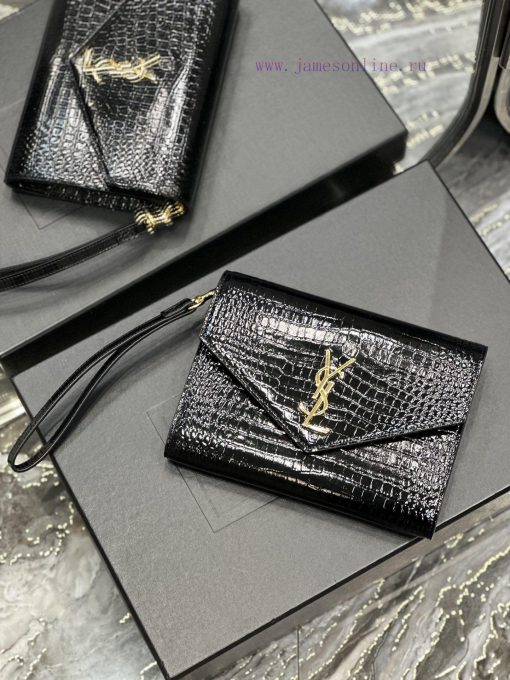 Yves Saint Laurent Bags NEW new colorMONOGRAM Crocodile Pattern HandbagEquipped with a detachable wrist strap, high- r9drx7rq - Image 5