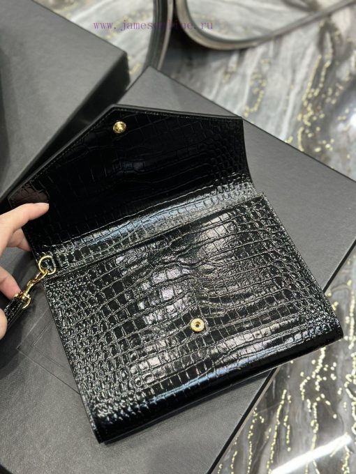 Yves Saint Laurent Bags NEW new colorMONOGRAM Crocodile Pattern HandbagEquipped with a detachable wrist strap, high- r9drx7rq - Image 7