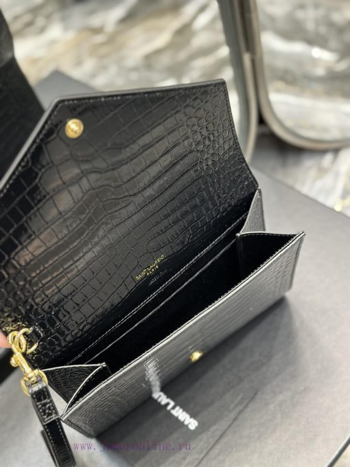 Yves Saint Laurent Bags NEW new colorMONOGRAM Crocodile Pattern HandbagEquipped with a detachable wrist strap, high- r9drx7rq - Image 9