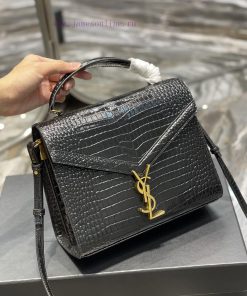 Yves Saint Laurent Bags 𝑪𝑨𝑺𝑺𝑨𝑵𝑫𝑹𝑨 _ briefcaseImported cowhide from Italy, paired with high-end crocodile embossed pa jie60ys6