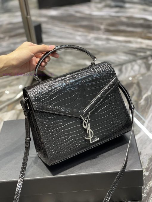 Yves Saint Laurent Bags 𝑪𝑨𝑺𝑺𝑨𝑵𝑫𝑹𝑨 _ briefcaseImported cowhide from Italy, paired with high-end crocodile embossed pa 754e4c18