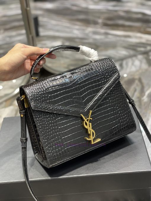 Yves Saint Laurent Bags 𝑪𝑨𝑺𝑺𝑨𝑵𝑫𝑹𝑨 _ briefcaseImported cowhide from Italy, paired with high-end crocodile embossed pa jie60ys6 - Image 2
