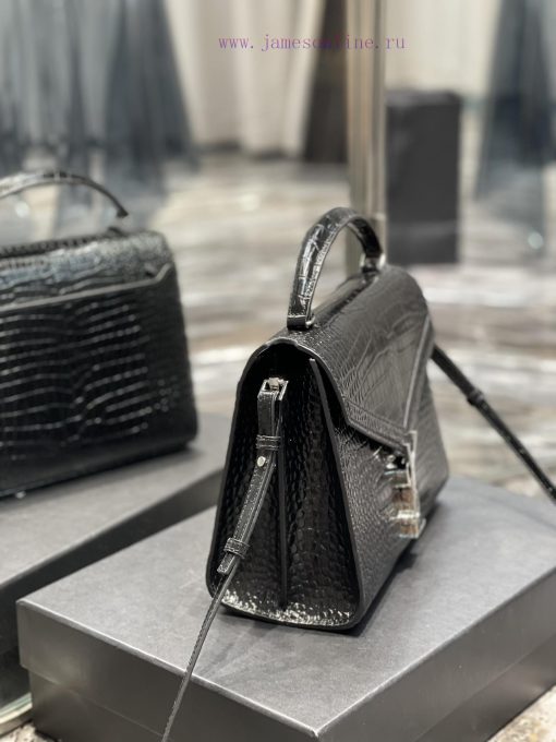 Yves Saint Laurent Bags 𝑪𝑨𝑺𝑺𝑨𝑵𝑫𝑹𝑨 _ briefcaseImported cowhide from Italy, paired with high-end crocodile embossed pa 754e4c18 - Image 5