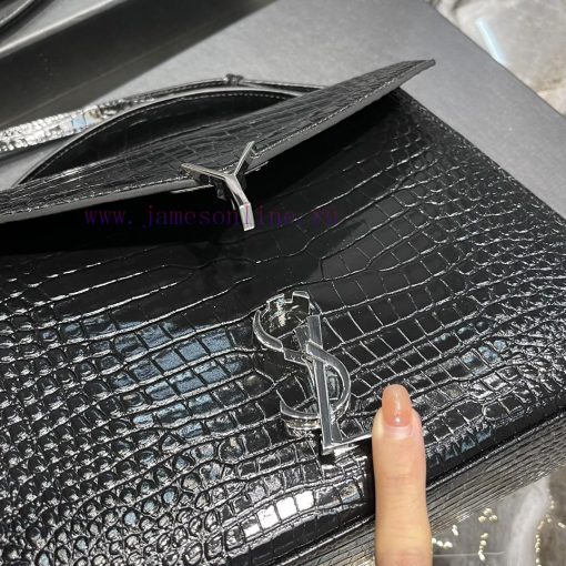 Yves Saint Laurent Bags 𝑪𝑨𝑺𝑺𝑨𝑵𝑫𝑹𝑨 _ briefcaseImported cowhide from Italy, paired with high-end crocodile embossed pa 754e4c18 - Image 7