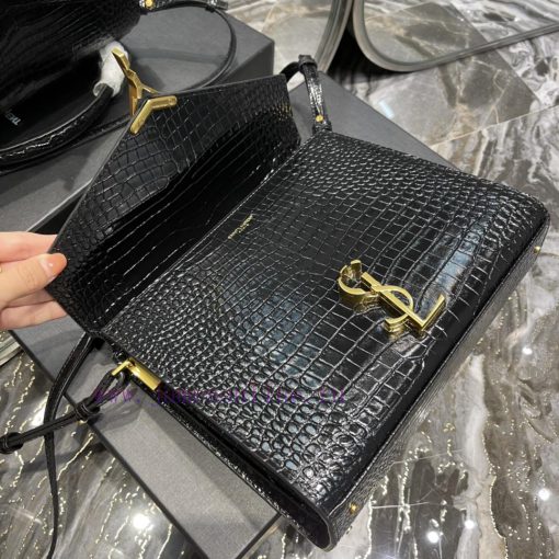 Yves Saint Laurent Bags 𝑪𝑨𝑺𝑺𝑨𝑵𝑫𝑹𝑨 _ briefcaseImported cowhide from Italy, paired with high-end crocodile embossed pa jie60ys6 - Image 8