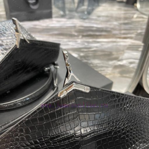 Yves Saint Laurent Bags 𝑪𝑨𝑺𝑺𝑨𝑵𝑫𝑹𝑨 _ briefcaseImported cowhide from Italy, paired with high-end crocodile embossed pa 754e4c18 - Image 8
