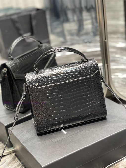 Yves Saint Laurent Bags 𝑪𝑨𝑺𝑺𝑨𝑵𝑫𝑹𝑨 _ briefcaseImported cowhide from Italy, paired with high-end crocodile embossed pa 754e4c18 - Image 10