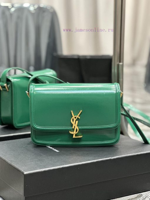 Yves Saint Laurent Bags 𝑺𝑶𝑳𝑭𝑬𝑹𝑰𝑵𝑶 𝑩𝑶𝑿 Green and gold buckle_23cmMust be popular, it conquered the entire fashion cir qw57u3jv - Image 2