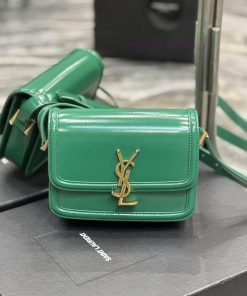 Yves Saint Laurent Bags 𝑺𝑶𝑳𝑭𝑬𝑹𝑰𝑵𝑶 𝑩𝑶𝑿 Green and gold buckle_19cmMust be popular, it conquered the entire fashion cir lhyb2mcs