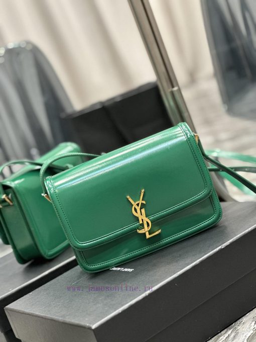 Yves Saint Laurent Bags 𝑺𝑶𝑳𝑭𝑬𝑹𝑰𝑵𝑶 𝑩𝑶𝑿 Green and gold buckle_23cmMust be popular, it conquered the entire fashion cir qw57u3jv - Image 3