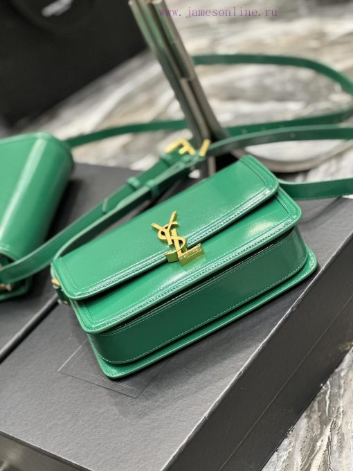 Yves Saint Laurent Bags 𝑺𝑶𝑳𝑭𝑬𝑹𝑰𝑵𝑶 𝑩𝑶𝑿 Green and gold buckle_23cmMust be popular, it conquered the entire fashion cir qw57u3jv - Image 8