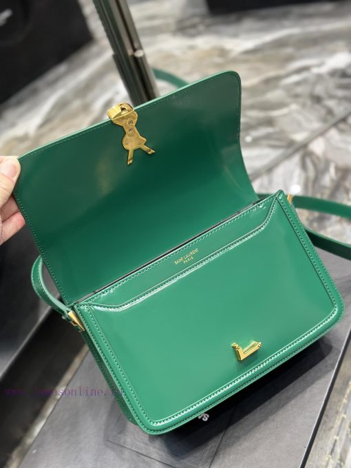Yves Saint Laurent Bags 𝑺𝑶𝑳𝑭𝑬𝑹𝑰𝑵𝑶 𝑩𝑶𝑿 Green and gold buckle_23cmMust be popular, it conquered the entire fashion cir qw57u3jv - Image 9