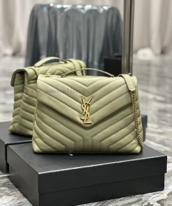 Yves Saint Laurent Bags ▪ 𝑳𝑶𝑼𝑳𝑶𝑼 New colorAvocado green with gold buckle_The latest upgraded version of LOULOU Medi wrssx60g