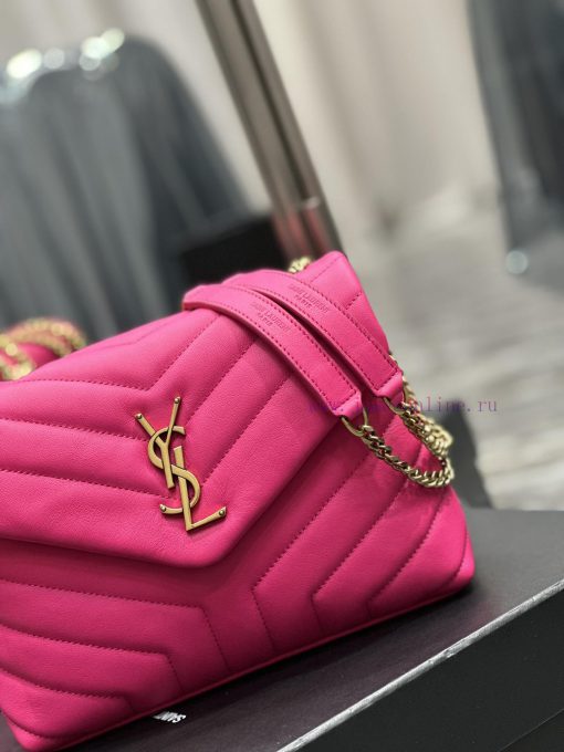 Yves Saint Laurent Bags ▪ 𝑳𝑶𝑼𝑳𝑶𝑼  ▪  New colorRose red gold buckle_The latest upgraded version of LOULOU small, imp 9bsmisi9 - Image 5