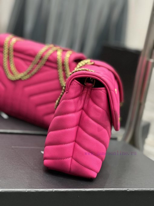 Yves Saint Laurent Bags ▪ 𝑳𝑶𝑼𝑳𝑶𝑼  ▪  New colorRose red gold buckle_The latest upgraded version of LOULOU small, imp 9bsmisi9 - Image 7
