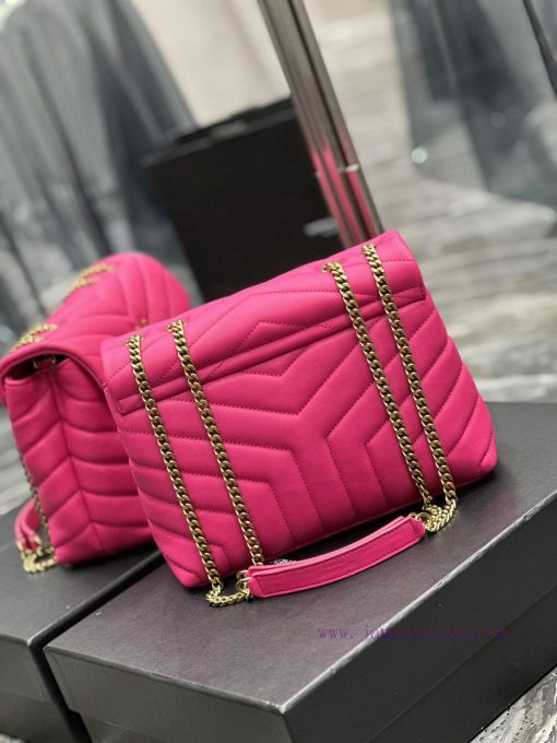 Yves Saint Laurent Bags ▪ 𝑳𝑶𝑼𝑳𝑶𝑼  ▪  New colorRose red gold buckle_The latest upgraded version of LOULOU small, imp 9bsmisi9 - Image 8