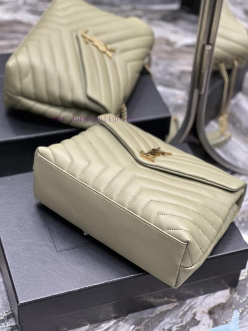 Yves Saint Laurent Bags ▪ 𝑳𝑶𝑼𝑳𝑶𝑼 New colorAvocado green with gold buckle_The latest upgraded version of LOULOU Medi wrssx60g - Image 8