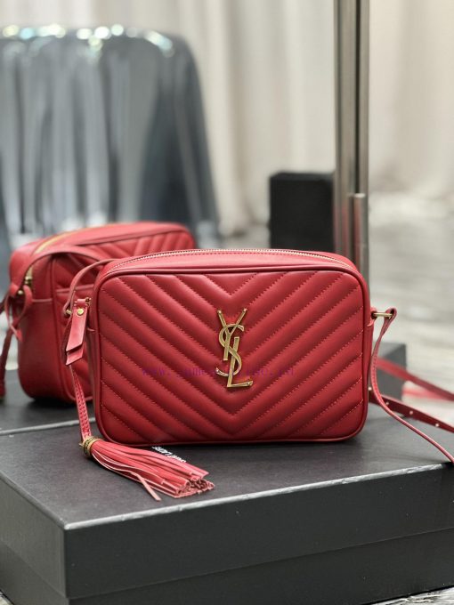 Yves Saint Laurent Bags NewLou Camera Bag - Red Gold BuckleTop level imported Italian cowhide camera bag. Hong Kong sfkjbd2l