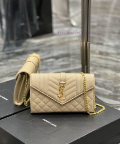 Yves Saint Laurent Bags 𝑴𝒐𝒏𝒐𝒈𝒓𝒂𝒎 𝑾𝒐𝒄 MONOGRAM caviar pattern envelope package A super practical small bag, the most is2udglf