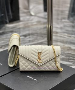 Yves Saint Laurent Bags 𝑴𝒐𝒏𝒐𝒈𝒓𝒂𝒎 𝑾𝒐𝒄 MONOGRAM caviar pattern envelope package A super practical small bag, the most ewskk2u7