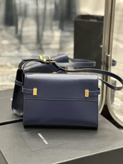 Yves Saint Laurent Bags 𝙈𝙖𝙣𝙝𝙖𝙩𝙖𝙣𝟮𝟰𝙘𝙢 Blue_Synchronized with the new Manhattan baguette bag, small size 24cm, newly a 12vs1l00 - Image 6