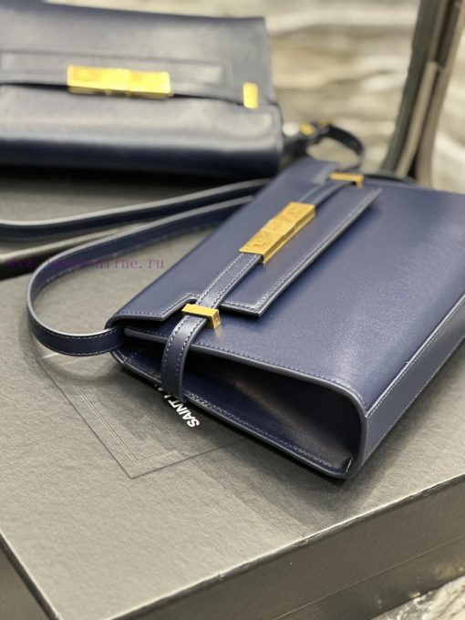 Yves Saint Laurent Bags 𝙈𝙖𝙣𝙝𝙖𝙩𝙖𝙣𝟮𝟰𝙘𝙢 Blue_Synchronized with the new Manhattan baguette bag, small size 24cm, newly a 12vs1l00 - Image 7