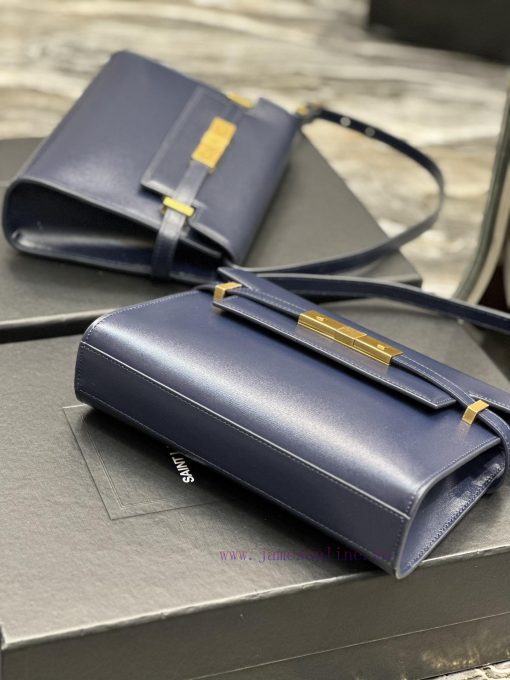 Yves Saint Laurent Bags 𝙈𝙖𝙣𝙝𝙖𝙩𝙖𝙣𝟮𝟰𝙘𝙢 Blue_Synchronized with the new Manhattan baguette bag, small size 24cm, newly a 12vs1l00 - Image 8