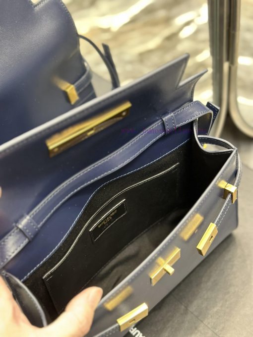 Yves Saint Laurent Bags 𝙈𝙖𝙣𝙝𝙖𝙩𝙖𝙣𝟮𝟰𝙘𝙢 Blue_Synchronized with the new Manhattan baguette bag, small size 24cm, newly a 12vs1l00 - Image 10