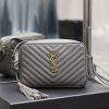 Yves Saint Laurent Bags NewLou Camera Bag - Grey Gold BuckleTop level imported Italian cowhide camera bag. Hong Kong gtj1tizw