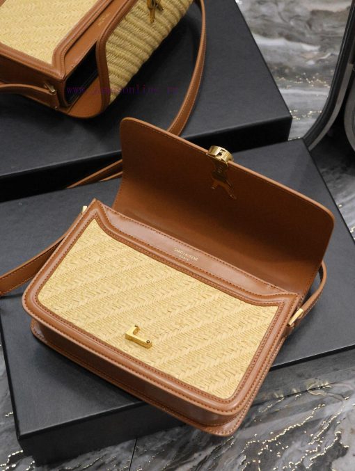 Yves Saint Laurent Bags 𝑺𝑶𝑳𝑭𝑬𝑹𝑰𝑵𝑶 𝑩𝑶𝑿 Turquoise cowhide woven with 2cmMust be popular, it conquered the entire fashi wb06dqr1 - Image 9