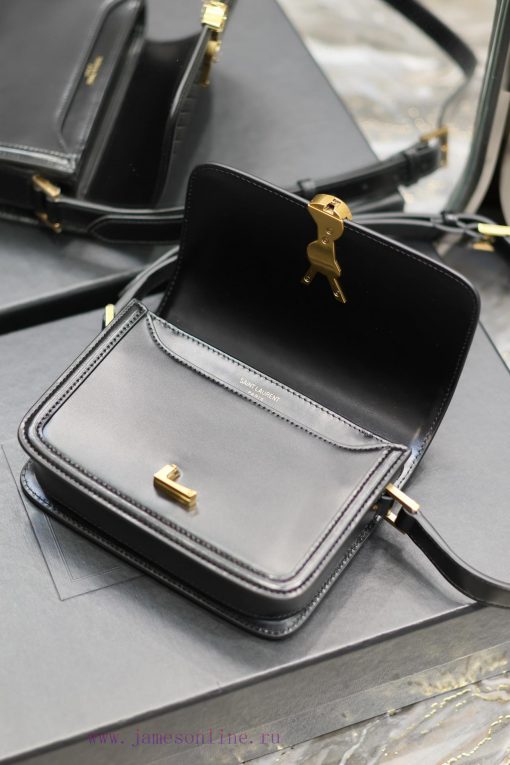 Yves Saint Laurent Bags 𝑺𝑶𝑳𝑭𝑬𝑹𝑰𝑵𝑶 𝑩𝑶𝑿 Black woven gold buckle_19cmMust be popular, it conquered the entire fashion c q9akd6rb - Image 9