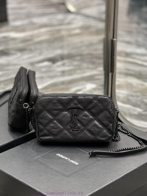 Yves Saint Laurent Bags The latest BECKY diamond stitched double zipper clutch is made of delicate original sheepski k06q6mkf