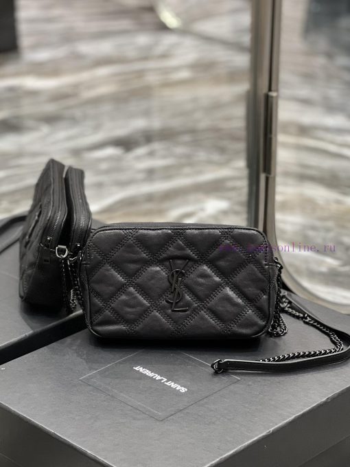 Yves Saint Laurent Bags The latest BECKY diamond stitched double zipper clutch is made of delicate original sheepski k06q6mkf - Image 2