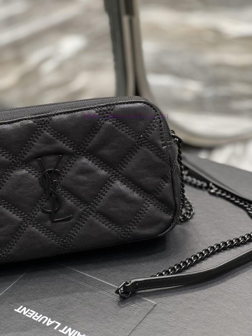 Yves Saint Laurent Bags The latest BECKY diamond stitched double zipper clutch is made of delicate original sheepski k06q6mkf - Image 4