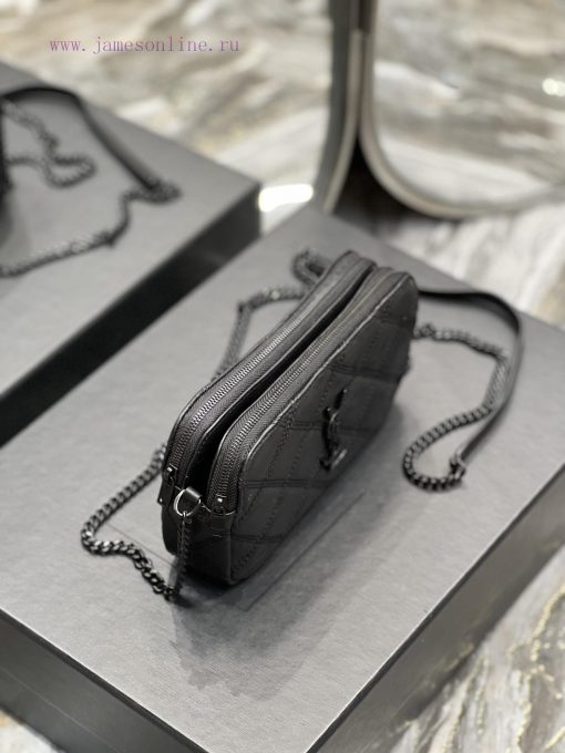 Yves Saint Laurent Bags The latest BECKY diamond stitched double zipper clutch is made of delicate original sheepski k06q6mkf - Image 6
