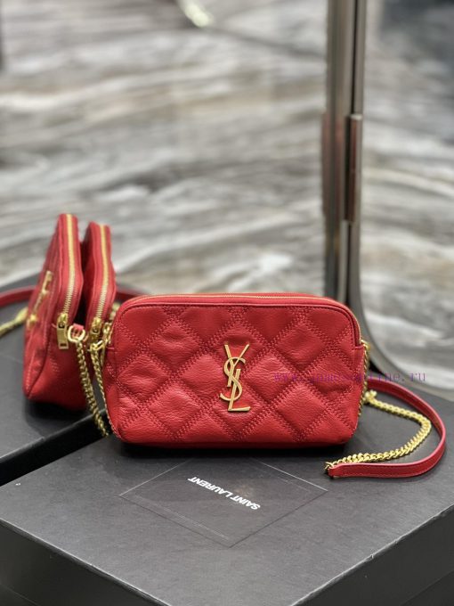 Yves Saint Laurent Bags The latest BECKY diamond stitched double zipper clutch is made of delicate original sheepski nf4xpn6k