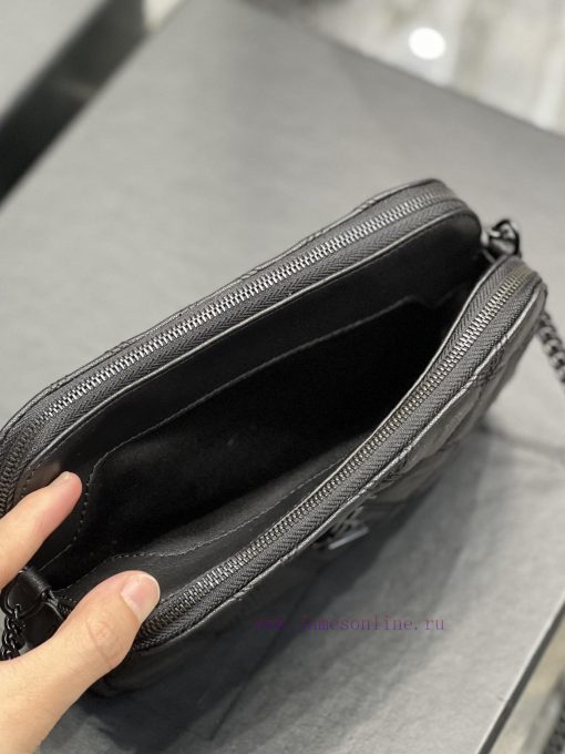 Yves Saint Laurent Bags The latest BECKY diamond stitched double zipper clutch is made of delicate original sheepski k06q6mkf - Image 7