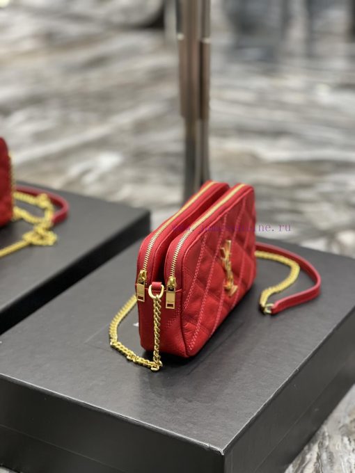 Yves Saint Laurent Bags The latest BECKY diamond stitched double zipper clutch is made of delicate original sheepski nf4xpn6k - Image 5