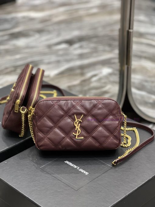 Yves Saint Laurent Bags The latest BECKY diamond stitched double zipper clutch is made of delicate original sheepski q2iptege - Image 2