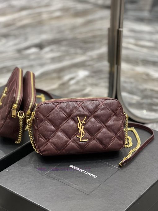 Yves Saint Laurent Bags The latest BECKY diamond stitched double zipper clutch is made of delicate original sheepski q2iptege - Image 3