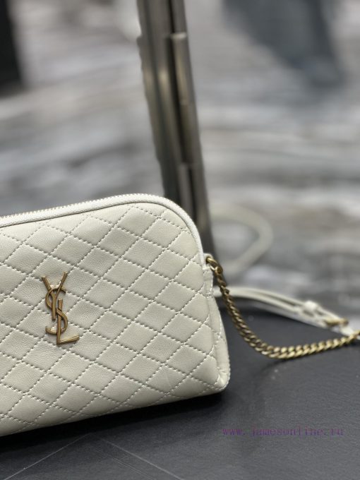 Yves Saint Laurent Bags GABy_Sheepskin Chain BagY's shell bag is so beautiful. The soft and comfortable lambskin is wyf1a3gi - Image 4