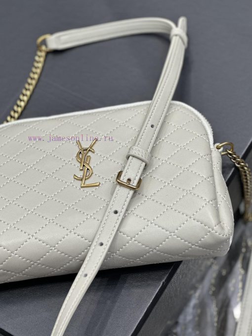 Yves Saint Laurent Bags GABy_Sheepskin Chain BagY's shell bag is so beautiful. The soft and comfortable lambskin is wyf1a3gi - Image 8