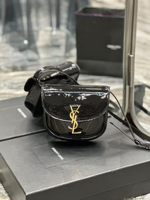 Yves Saint Laurent Bags NEW black gold buckle patent leather_Y Home launches a new saddle shaped bag 𝑲𝒂𝒊𝒂, with a ro mr5jznxq - Image 2