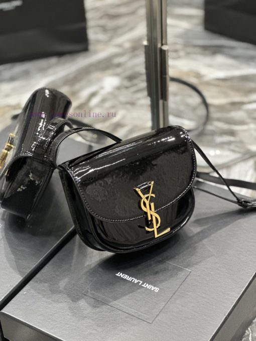 Yves Saint Laurent Bags NEW black gold buckle patent leather_Y Home launches a new saddle shaped bag 𝑲𝒂𝒊𝒂, with a ro mr5jznxq - Image 3