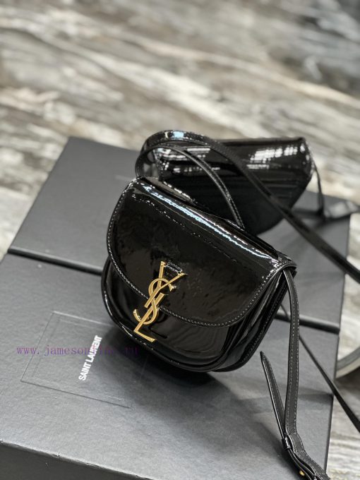 Yves Saint Laurent Bags NEW black gold buckle patent leather_Y Home launches a new saddle shaped bag 𝑲𝒂𝒊𝒂, with a ro mr5jznxq - Image 4