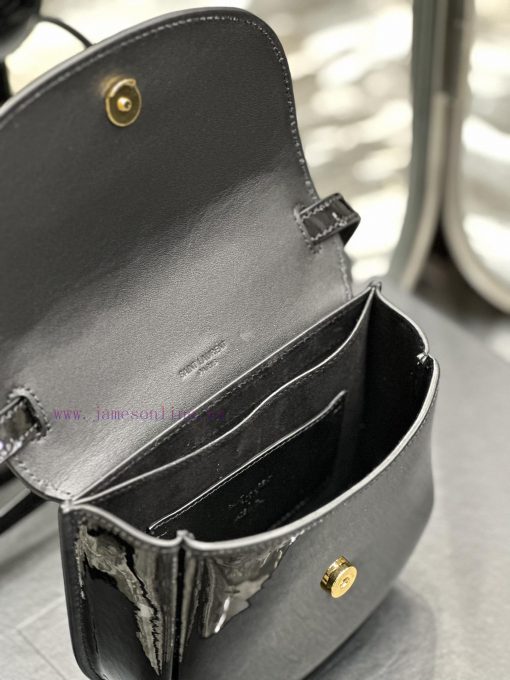 Yves Saint Laurent Bags NEW black gold buckle patent leather_Y Home launches a new saddle shaped bag 𝑲𝒂𝒊𝒂, with a ro mr5jznxq - Image 8