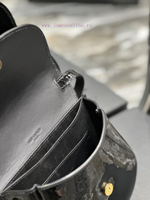 Yves Saint Laurent Bags NEW black gold buckle patent leather_Y Home launches a new saddle shaped bag 𝑲𝒂𝒊𝒂, with a ro mr5jznxq - Image 9
