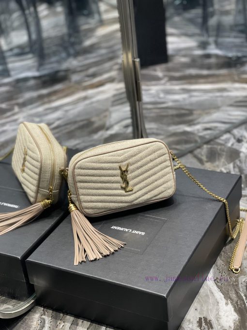 Yves Saint Laurent Bags Apricot colored cotton and linen fabric𝑳𝑶𝑼𝑴𝑰𝑵𝑰𝑩𝑨𝑮 Camera bag, customized with cotton and lin qz0l1pbj - Image 3